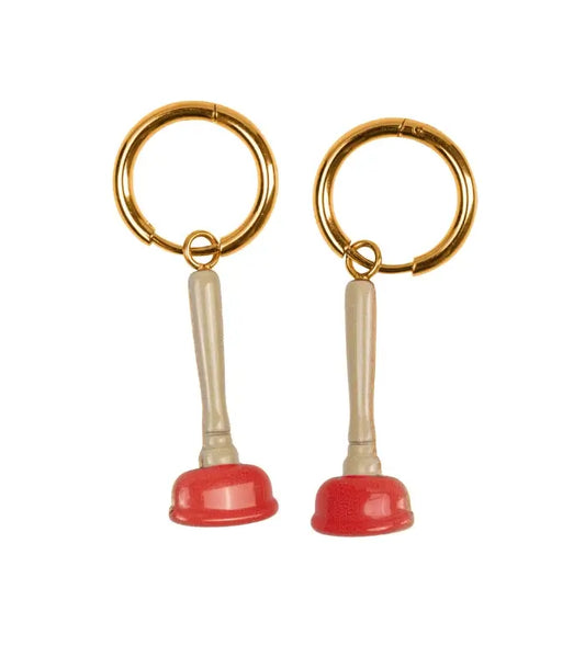 Seletti Toiletpaper Jewels Orecchini Pendenti - Acciaio Inox - Sturalavandino