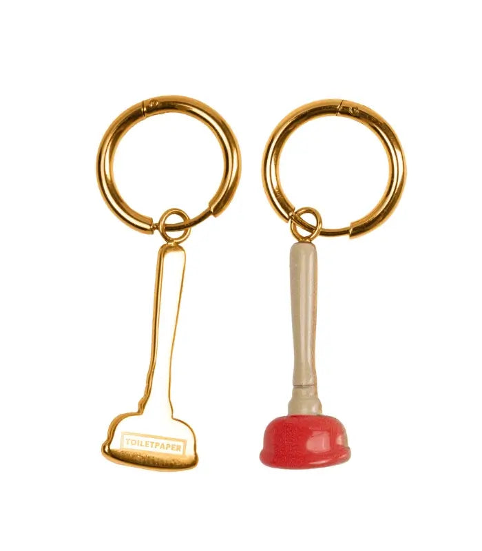 Seletti Toiletpaper Jewels Orecchini Pendenti - Acciaio Inox - Sturalavandino