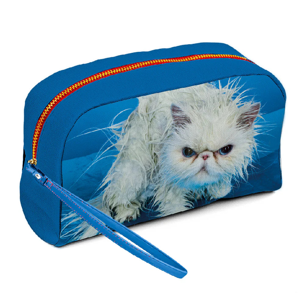 Seletti Toiletpaper Pets Beauty Case in PU Stampato