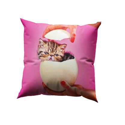 Foto principale: Seletti Toiletpaper Pets Cuscino Cat Surprise 50x50 cm con gatto grafica colorata