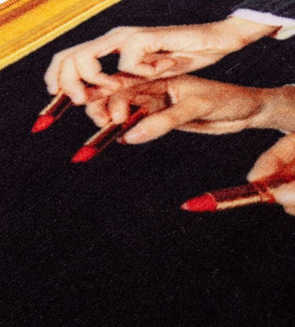 Seletti Toiletpaper Tappeto Bagno - Lipsticks Black