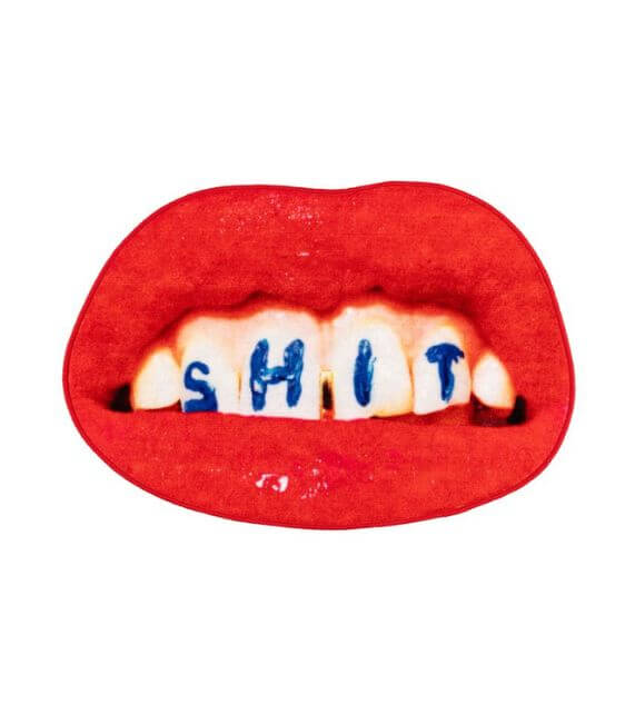 SELETTI Tappeto Bagno Toiletpaper 60x90 Cm - Design Lipsticks Black - Plastica Riciclata - Made Italy - Foto 2