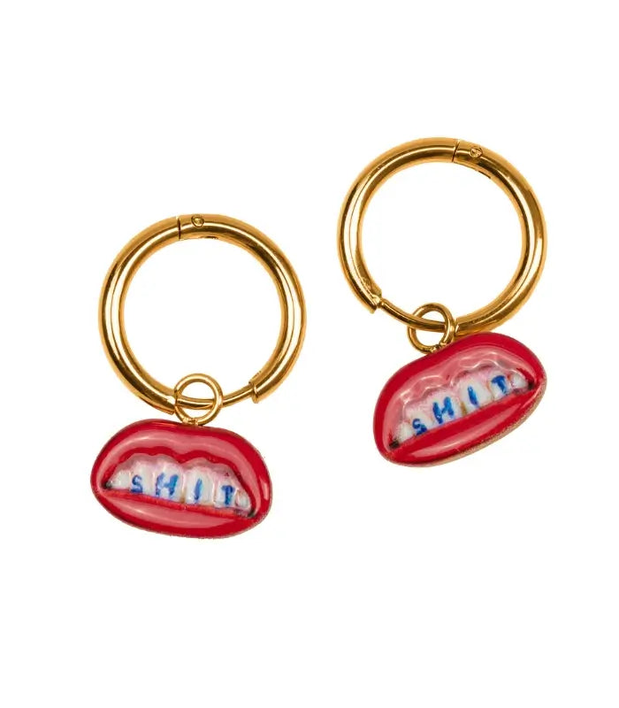 Seletti Toiletpaper Jewels Orecchini Pendenti - Shit