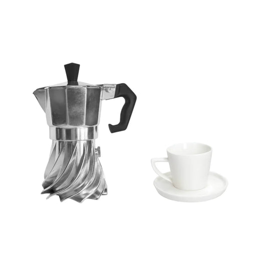 Set caffè per uno Turbo Moka 1 tazza e tazzina Brandani Shanti