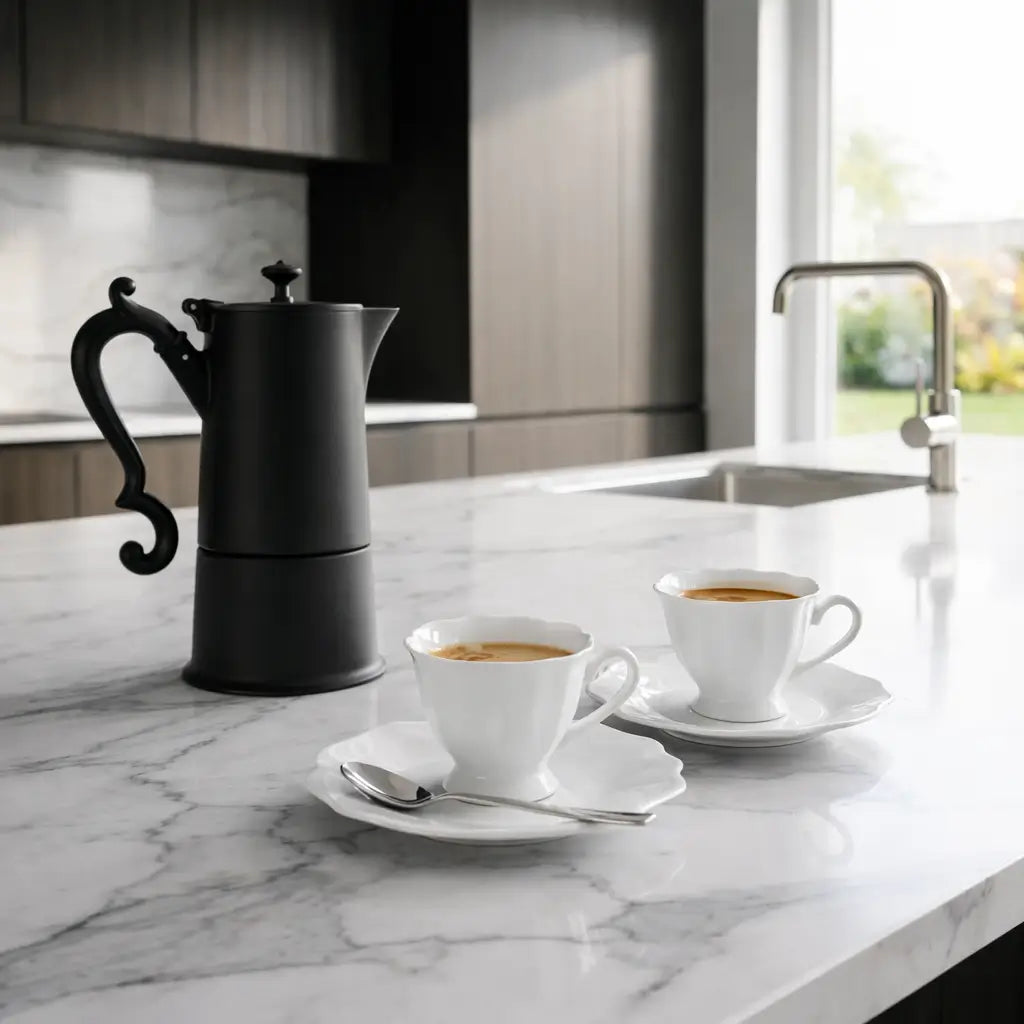 Set regalo caffè Brandani Queen con moka Lady Anne e cucchiaini