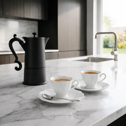 Set regalo caffè Brandani Queen con moka Lady Anne e cucchiaini