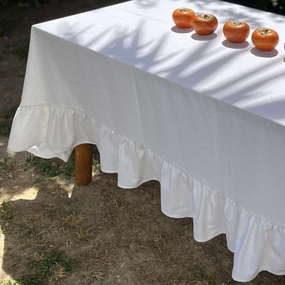 Tovaglia Domenica Artigianale in Cotone con Rouge | Tovaglia Elegante 240x140