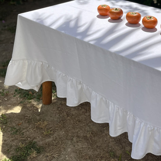 Tovaglia Domenica Artigianale in Cotone con Rouge | Tovaglia Elegante 240x140