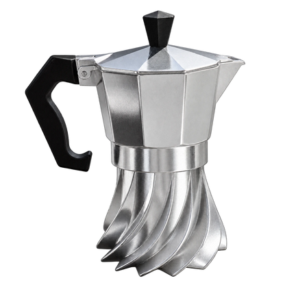 Vista frontale della Turbo Moka TM2 con base alettata