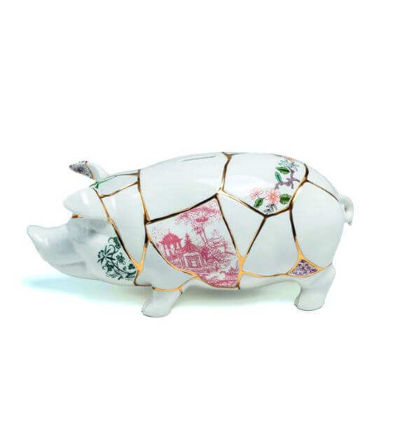 Seletti + Marcantonio Kintsugi Piggy Bank Salvadanaio
