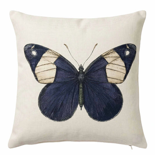 Vanilla Fly Cuscino in Velluto 50x50 cm - Blue Butterfly