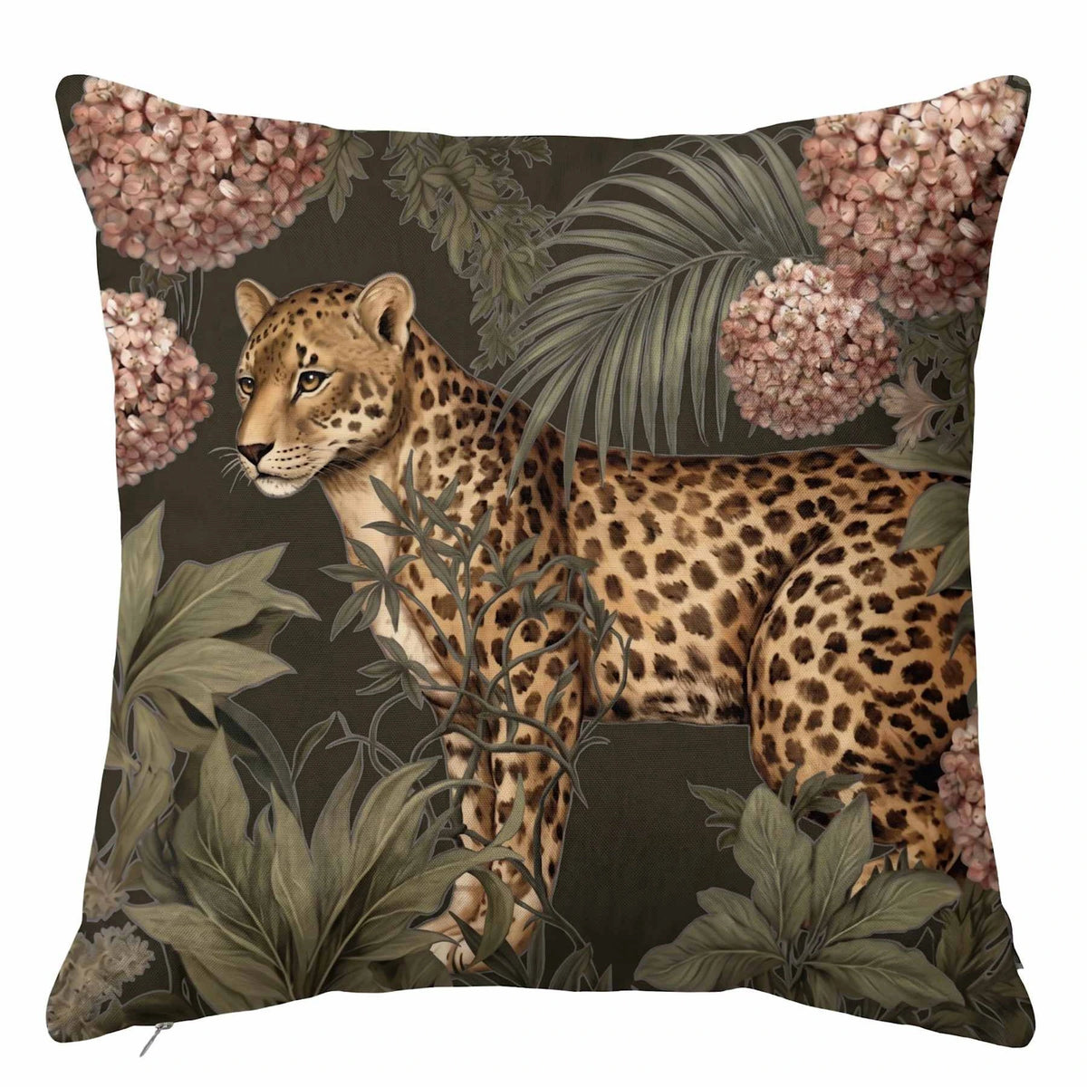 Vanilla Fly Cuscino in Velluto 50x50 cm - Floral Leopard