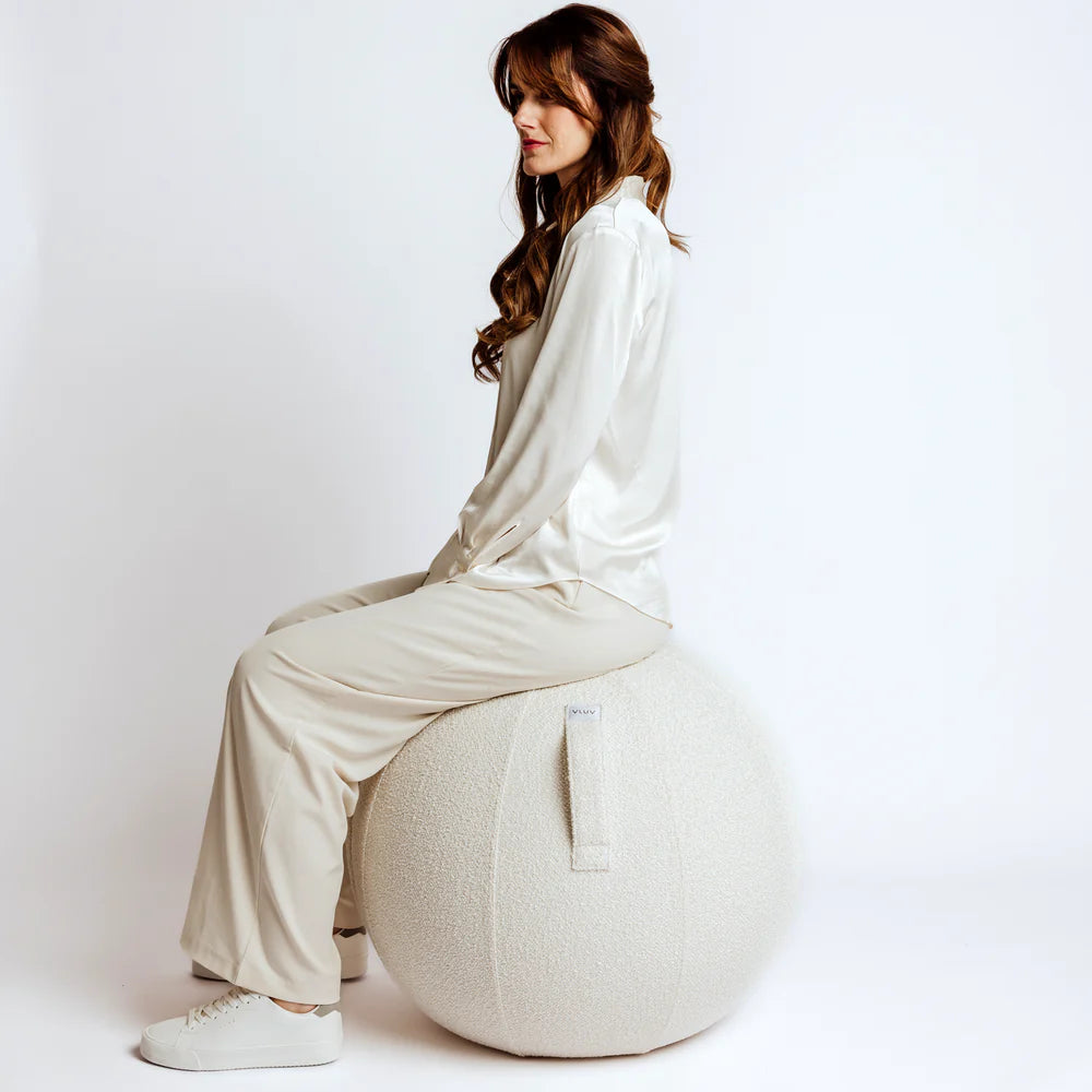 VLUV BOL DIVA Bouclé – dettaglio rivestimento bouclé morbido, colore bianco