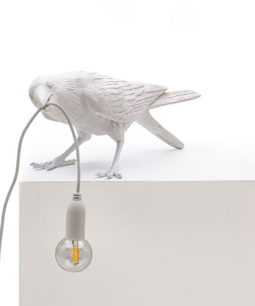 Seletti Bird Lamp Playing Lampada da appoggio Corvo outdoor