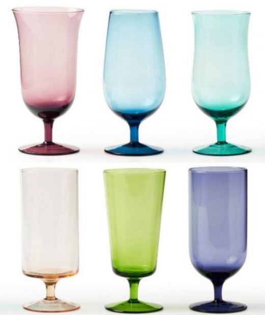 Bitossi Home Diseguale Set 6 Bicchieri Birra - Forme Assortite Multicolor