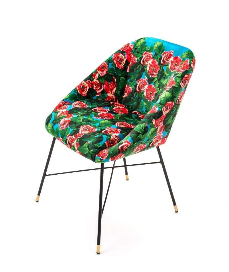 Seletti Toiletpaper Home Padded Chair Sedia Roses
